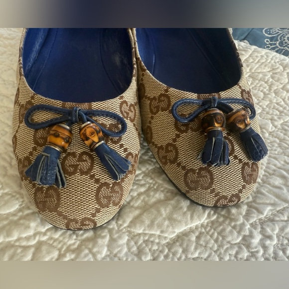 GUCCI MARMONT CLOTH BALLET FLATS - Picture 3 of 6